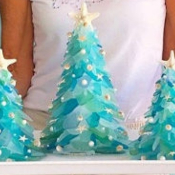 Fir Pine Resin Multi color Shell accent Tree - Picture 9 of 9